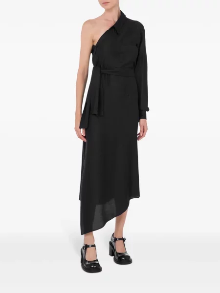 Rochie maxi Moschino cu un umăr gol de costum negru