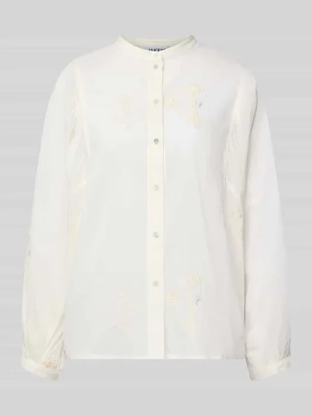 Bluzka o kroju regular fit ze stójką i haftami Jake*s Studio Woman