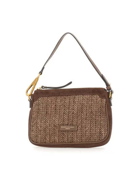 Torebka skórzana Gianni Chiarini skórzana brązowa