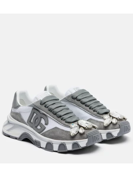 Sneakerși Dolce&gabbana din piele de căprioară gri