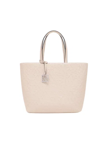Shopperka Armani Exchange elegancka beżowa