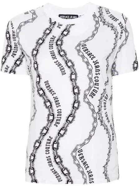 Tricou Versace Jeans Couture alb