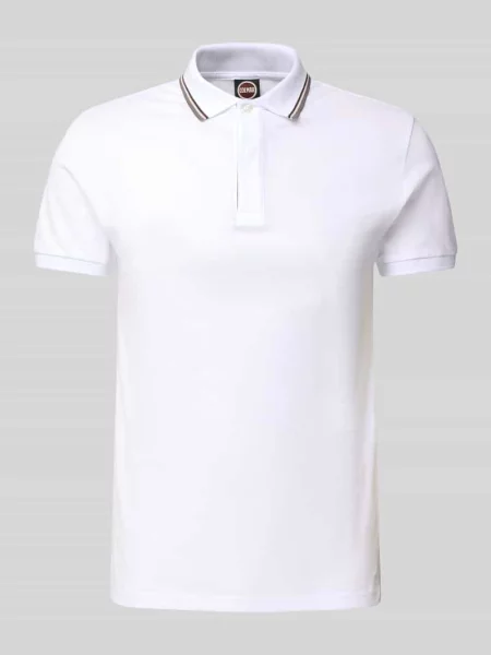 Koszulka polo o kroju slim fit z bawełny Colmar Originals białe