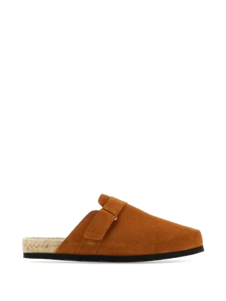 Papuci tip mules Manebi fără toc cu bretele maro