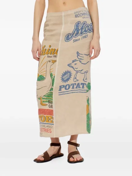 Fustă midi Moschino cu imagine