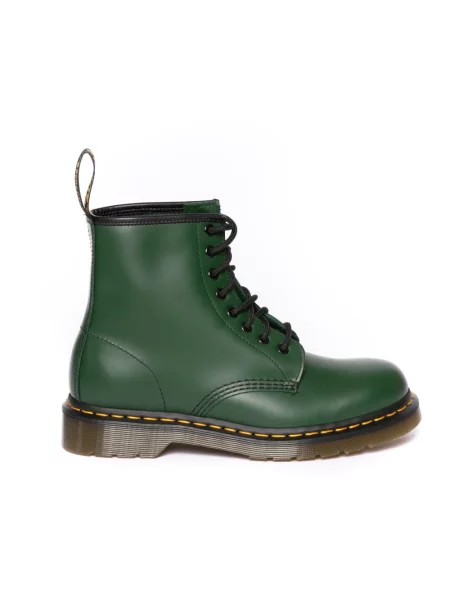 Botki Dr. Martens sznurowane skórzane zielone