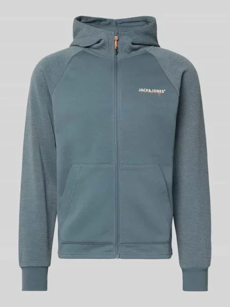 Bluza rozpinana o kroju regular fit z nadrukiem z logo model ‘Thatcher’ Jack & Jones