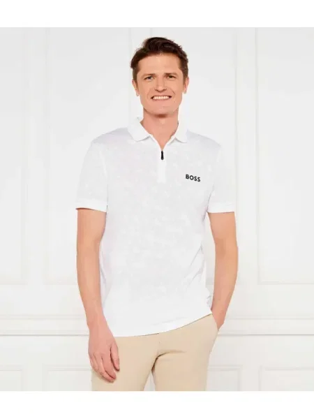 BOSS GREEN Polo Philix JQ | stretch alb