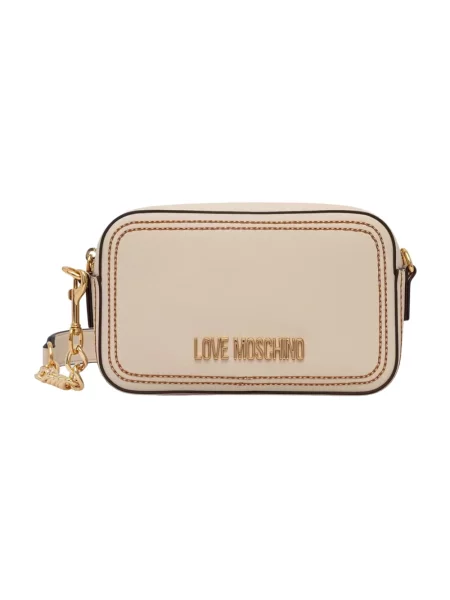 Love Moschino torebka crossbody z imitacji skóry beżowa