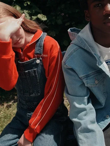 Levi's дънково яке за деца с INDIGO TRUCKER синьо