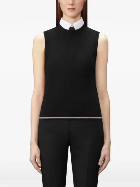 Top Thom Browne cu dungi negru