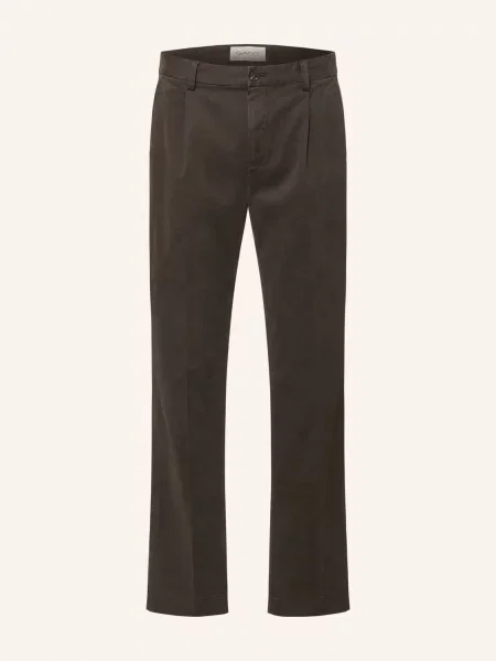 Gant Chino Kalhoty Regular Fit tmavě hnědá