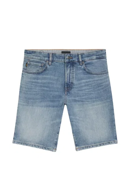 Pantaloni scurți din denim Boss albastru