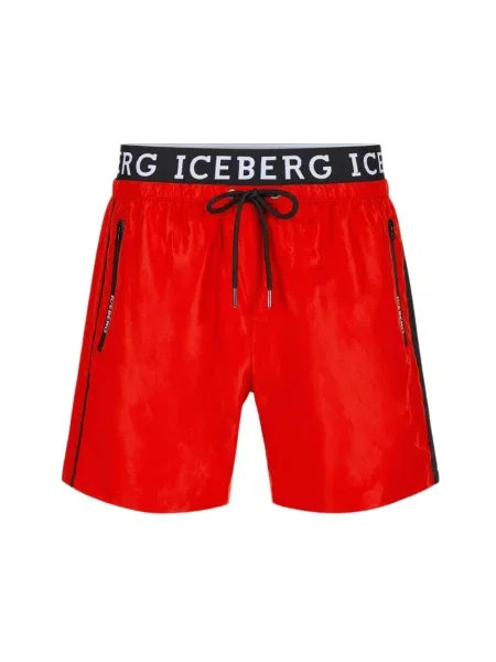 Kąpielówki Iceberg z logo czerwone