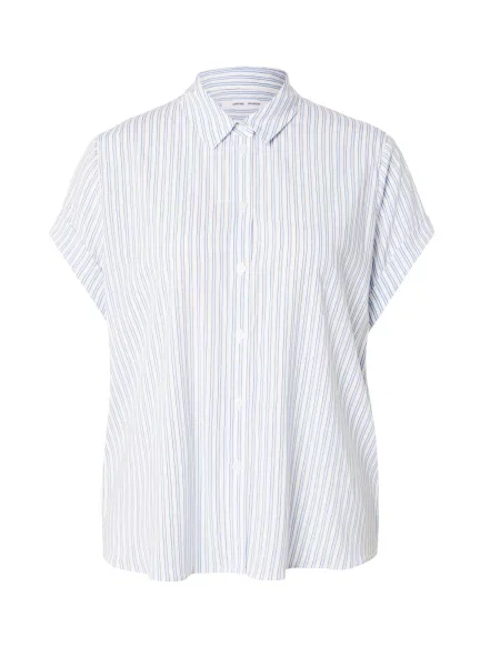 Samsøe Samsøe Bluză Majan albastru deschis / gri deschis alb