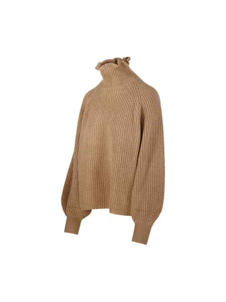 Sweter z golfem Max Mara beżowy