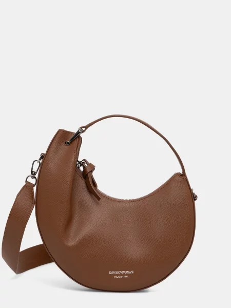 Emporio Armani geantă hobo de damă din piele maro