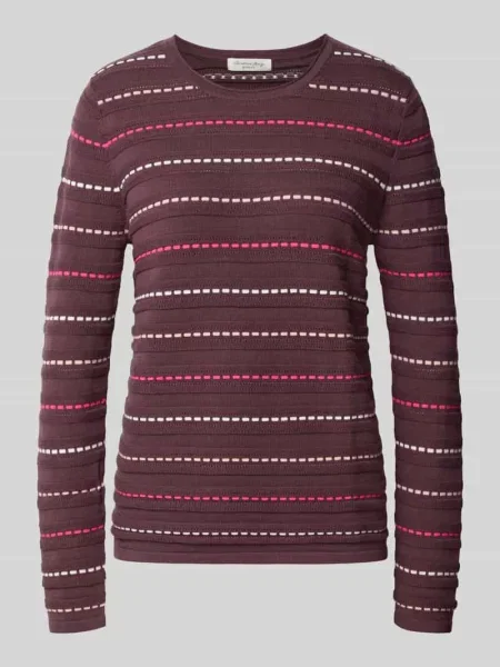 Sweter z dzianiny z fakturowanym wzorem Christian Berg Woman