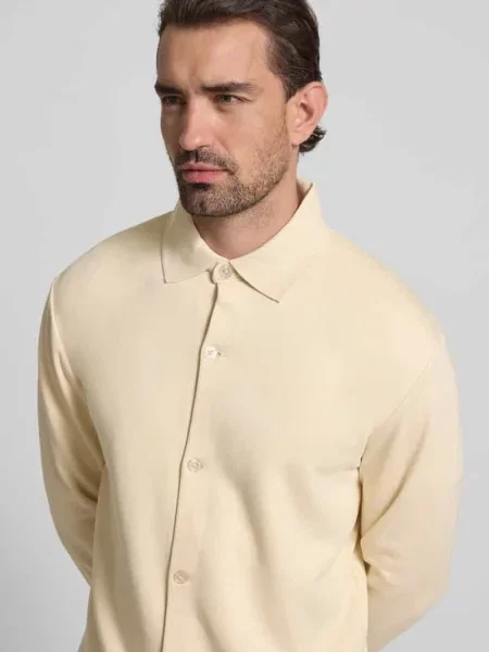 Bluza rozpinana o kroju regular fit z mieszanki bawełny Lindbergh