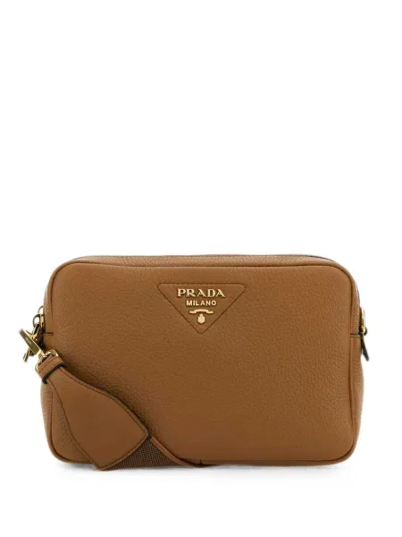 Crossbody kabelka Prada hnedá
