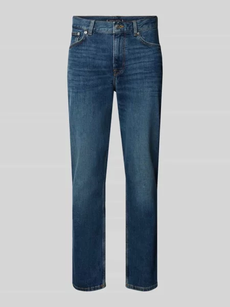 Jeansy o kroju straight fit z mieszanki bawełny model ‘DENTON’ Tommy Hilfiger niebieskie