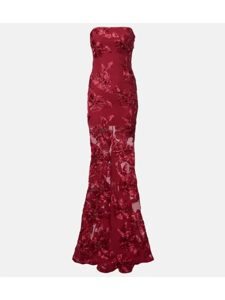 Rochie Rotate cu model floral plasă bordo