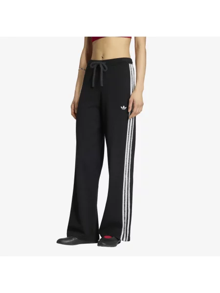 Παντελόνια adidas Knit Firebird Track Pants Black/ White M λευκό