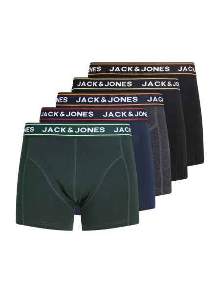 JACK & JONES Boxeri JACMAX bleumarin / gri metalic / verde pin negru