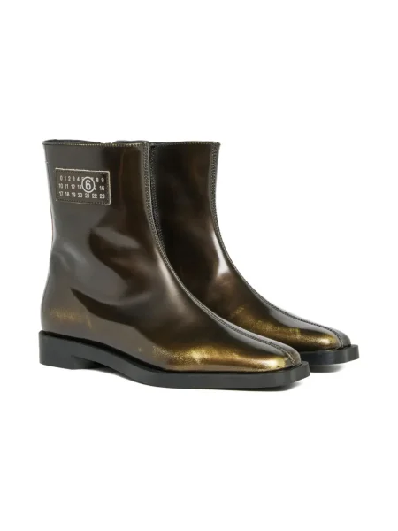 Dětské polokozačky Mm6 Maison Margiela hnědé