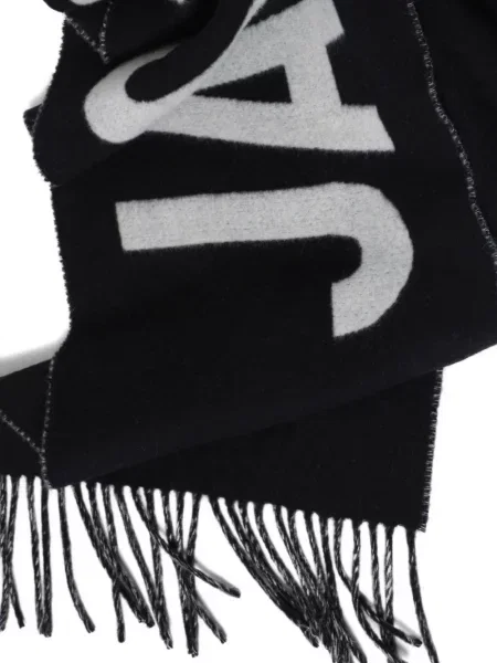 Fular Jacquemus cu franjuri negru