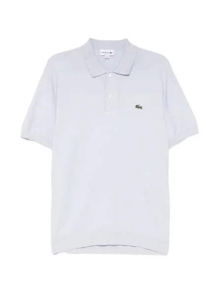 Tricou polo Lacoste cu autograf albastru