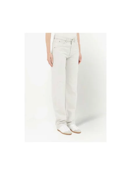 Jeansy Maison Margiela z wysoką talią białe