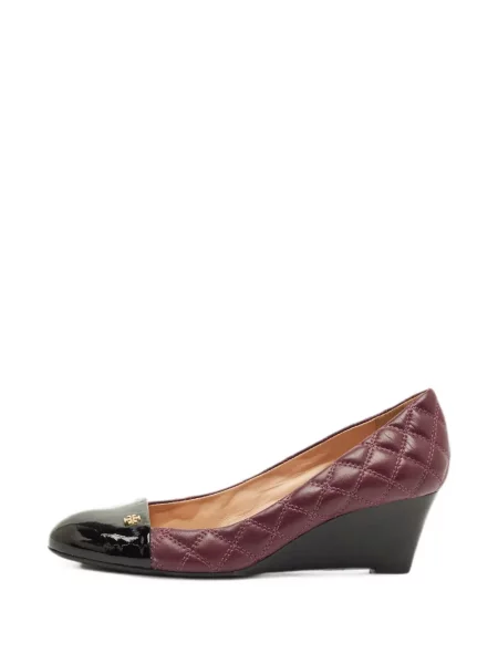 Matlasat pantofi cu toc Tory Burch violet