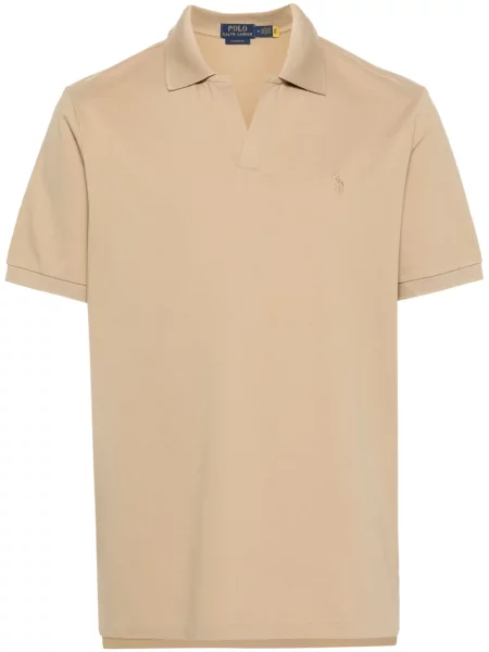 Με τιράντες μάλλινο παντελόνι Polo Ralph Lauren με απλικέ λευκό
