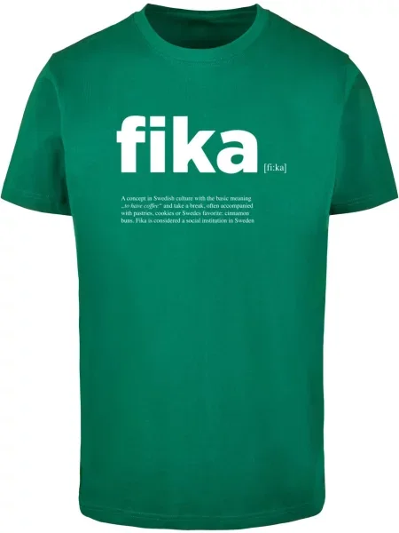 Mister Tee Tricou Fika Definition petrol verde
