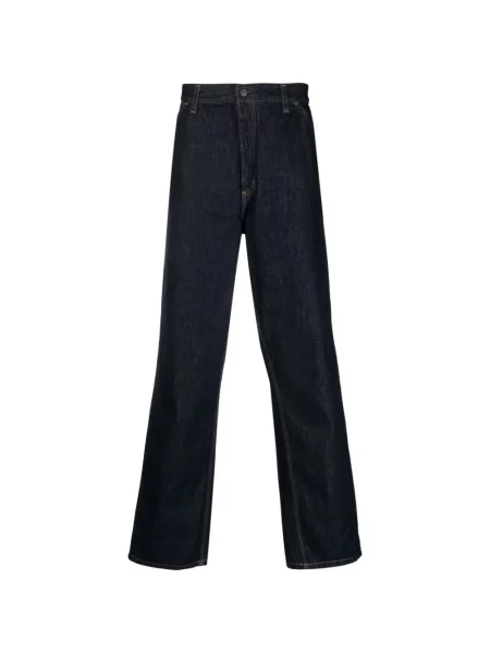 Blugi drepți Carhartt Wip albastru