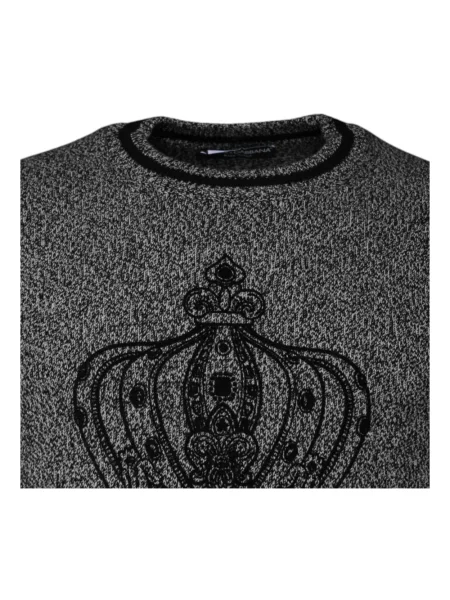 Sweter Dolce And Gabbana z nadrukiem czarny