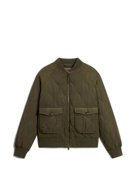 Matlasat geacă bomber Woolrich verde