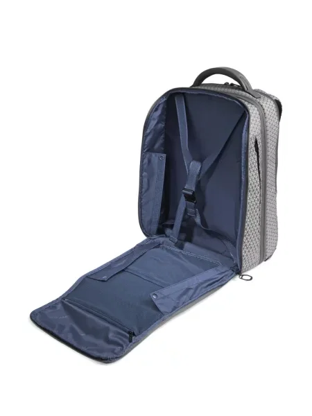 Rucsac Piquadro cu imprimeu geometric gri