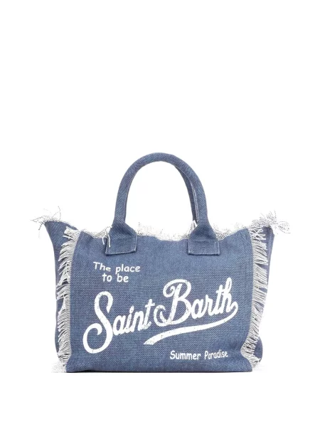 Shopper rankinė Mc2 Saint Barth su kutais mėlyna