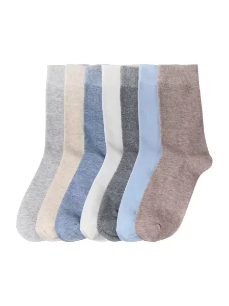 Lindex Șosete bej / albastru deschis / maro amestecat / gri amestecat alb