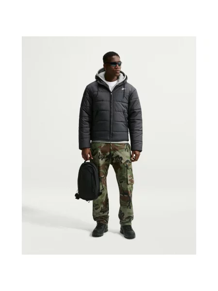 Kurtka z kapturem Nike Sportswear PrimaLoft Therma-FIT szary XS czarny