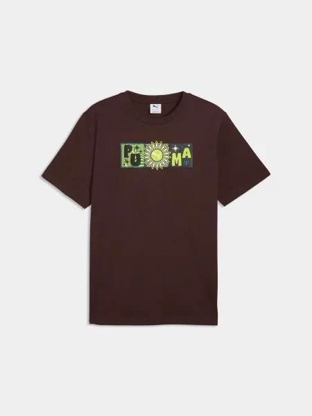 Футболка PUMA Sunset Drive Graphic Tee комбінований верх коричневий