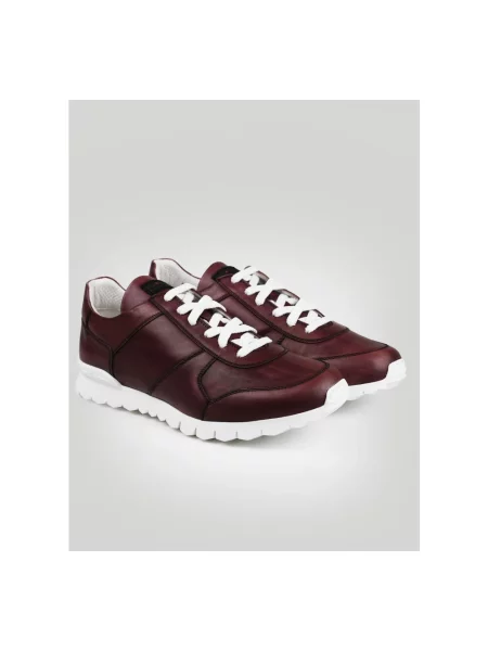 Sneakersy Kiton skórzane czerwone
