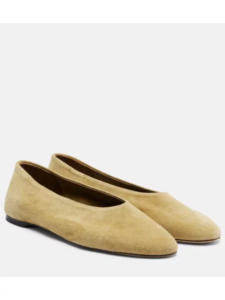 Balerini Toteme din piele de căprioară bej