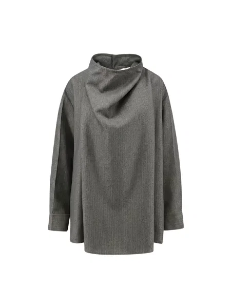 Bluzka Bottega Veneta wełniana szara