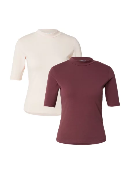 ABOUT YOU Tricou Lenni roz pastel / bordeaux roșu