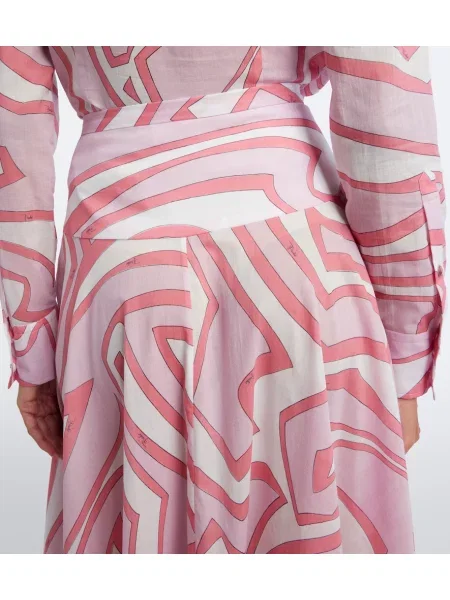 Spódnica maxi Pucci różowa