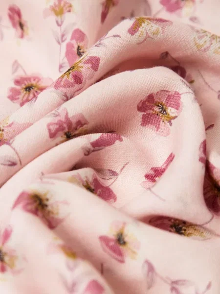 Fular Twinset cu model floral roz