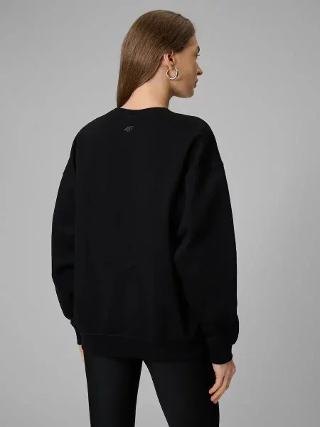 Bluza dresowa loose bez kaptura 4F czarna